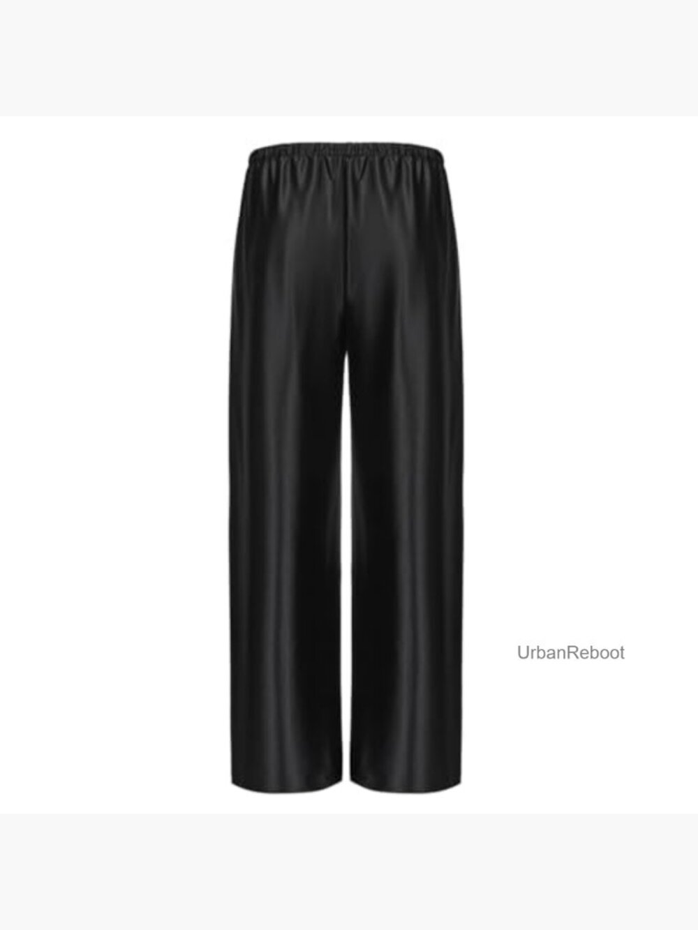 Satin Wide Leg Dress Pants High Waisted Elastic Trousers - Picture 4 of 7